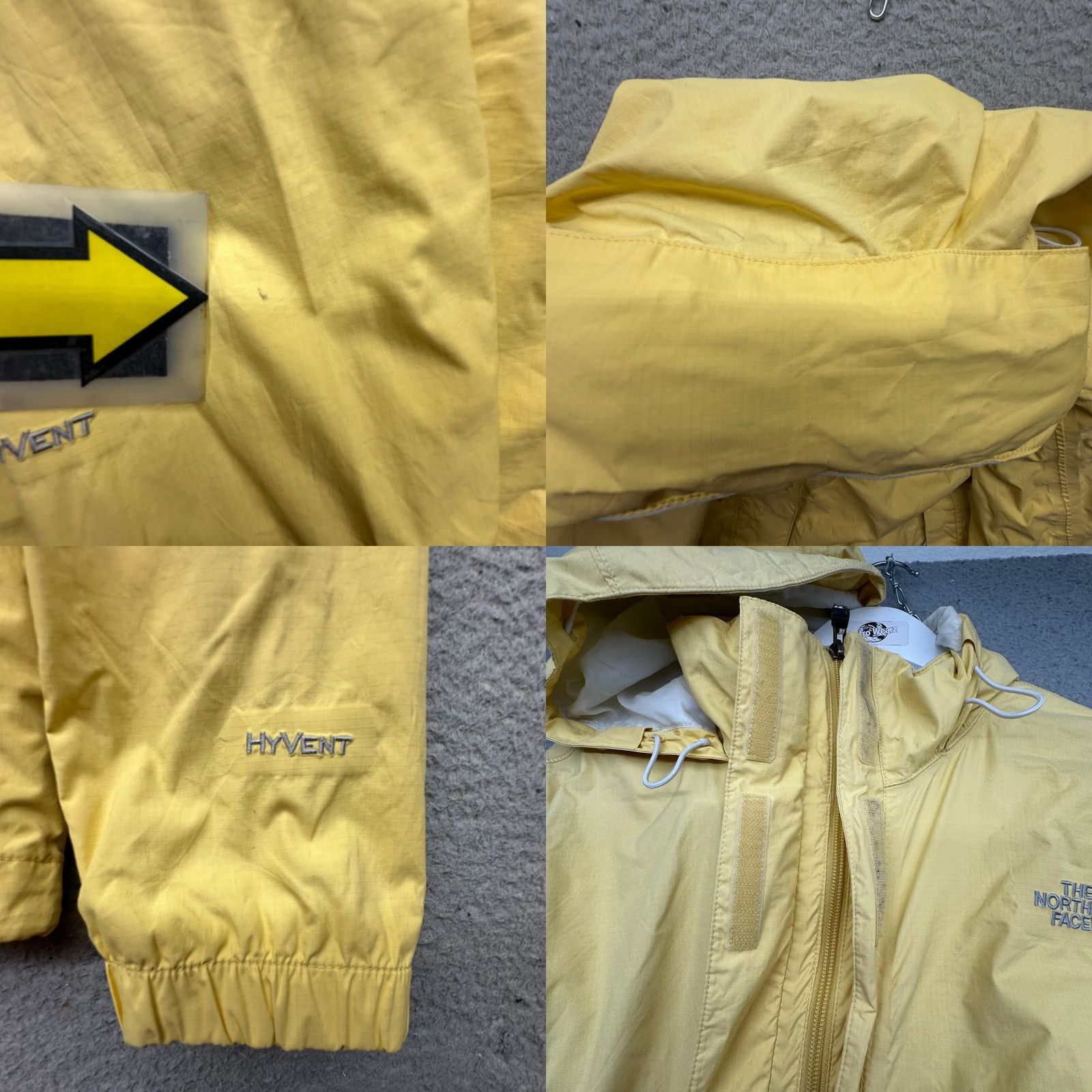 The North Face The North Face Hyvent Windbreaker Jacket Womens XL Yellow Hooded Full Zip Nylon Size XL / US 12-14 / IT 48-50 - 8 Thumbnail
