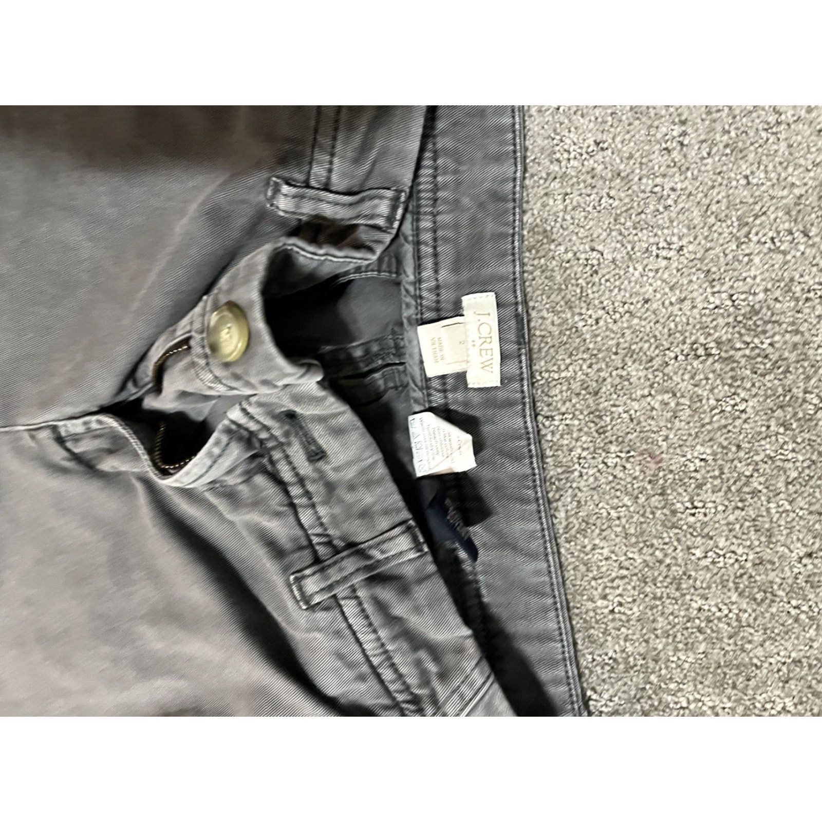 J.Crew J. Crew Womens Chino Pants Slim Gray Size 2 | 100% Cotton Slimming F3176 Size 26" / US 2 / IT 38 - 5 Thumbnail