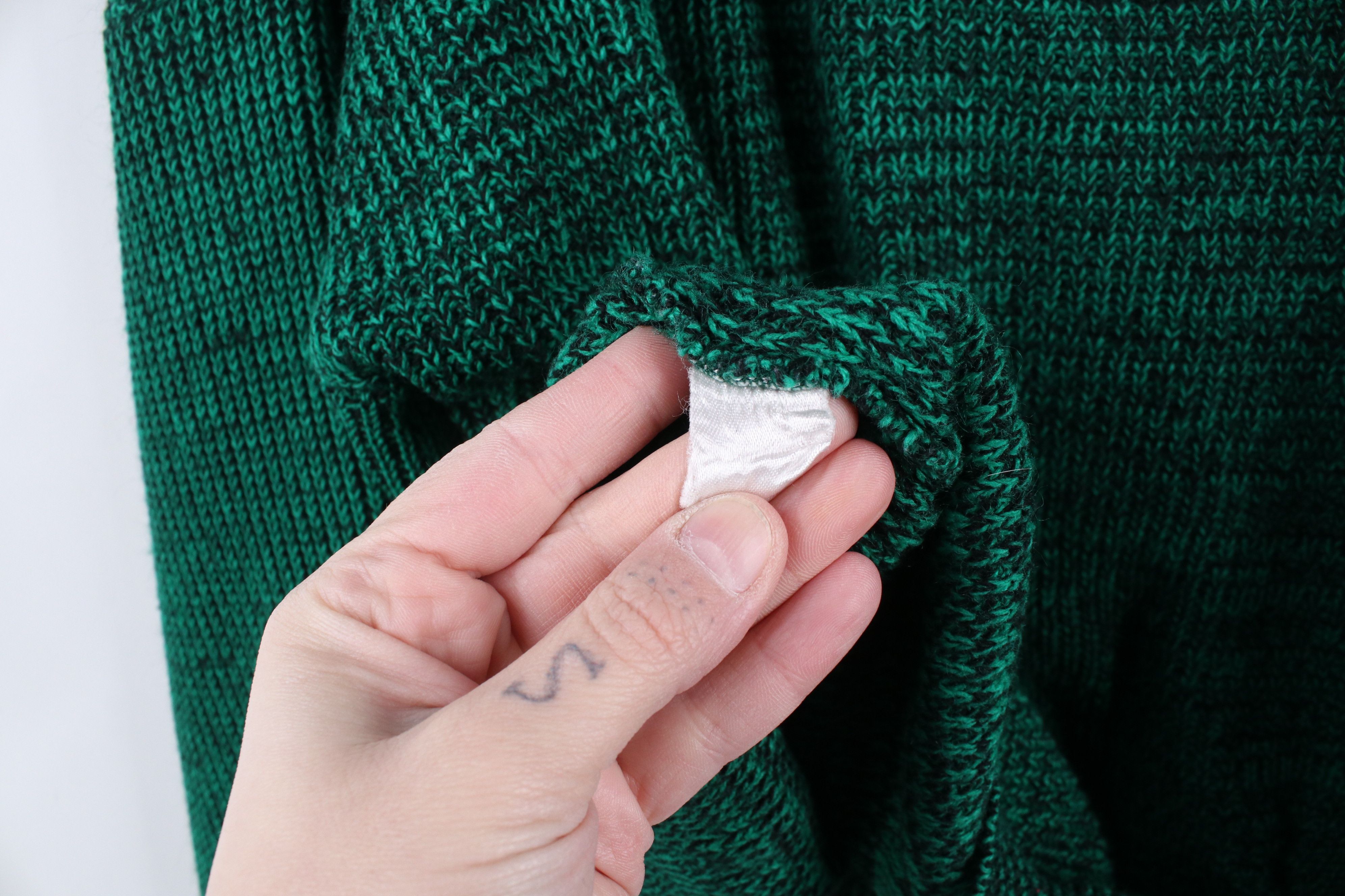 Vintage Vintage 90s Streetwear Fit Chunky Ribbed Knit Sweater Green Size XL / US 12-14 / IT 48-50 - 6 Thumbnail