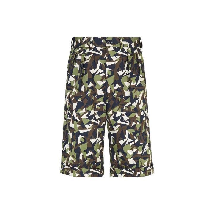 Fendi SS22 Camouflage Print Casual Shorts -2508