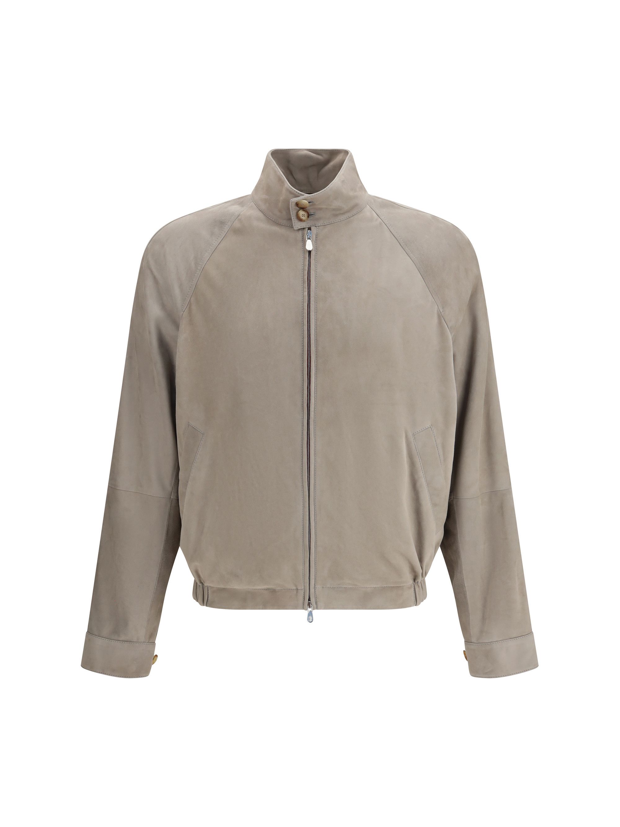 Brunello Cucinelli Suede leather Jacket in with zip Size US M / EU 48-50 / 2 - 1 Thumbnail