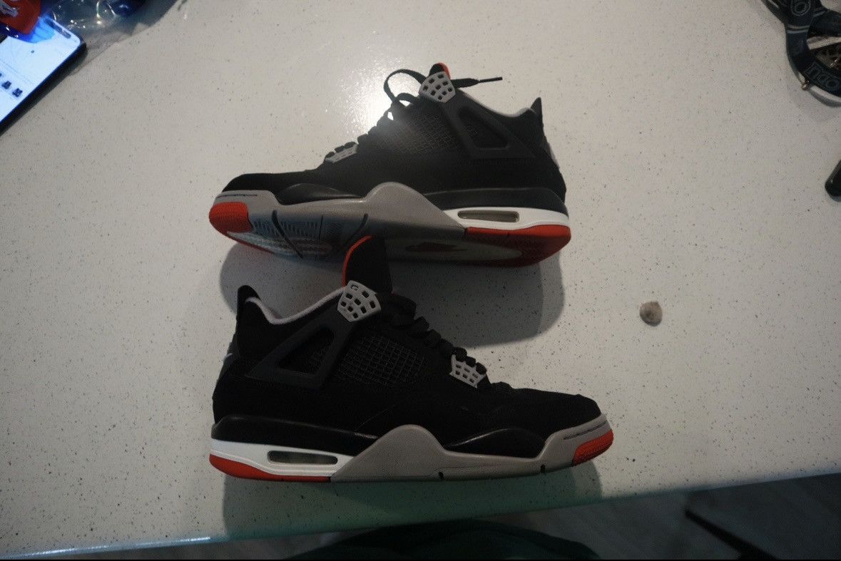 Jordan Brand × Nike Jordan Retro 4 Bred Size US 10.5 / EU 43-44 - 7 Thumbnail