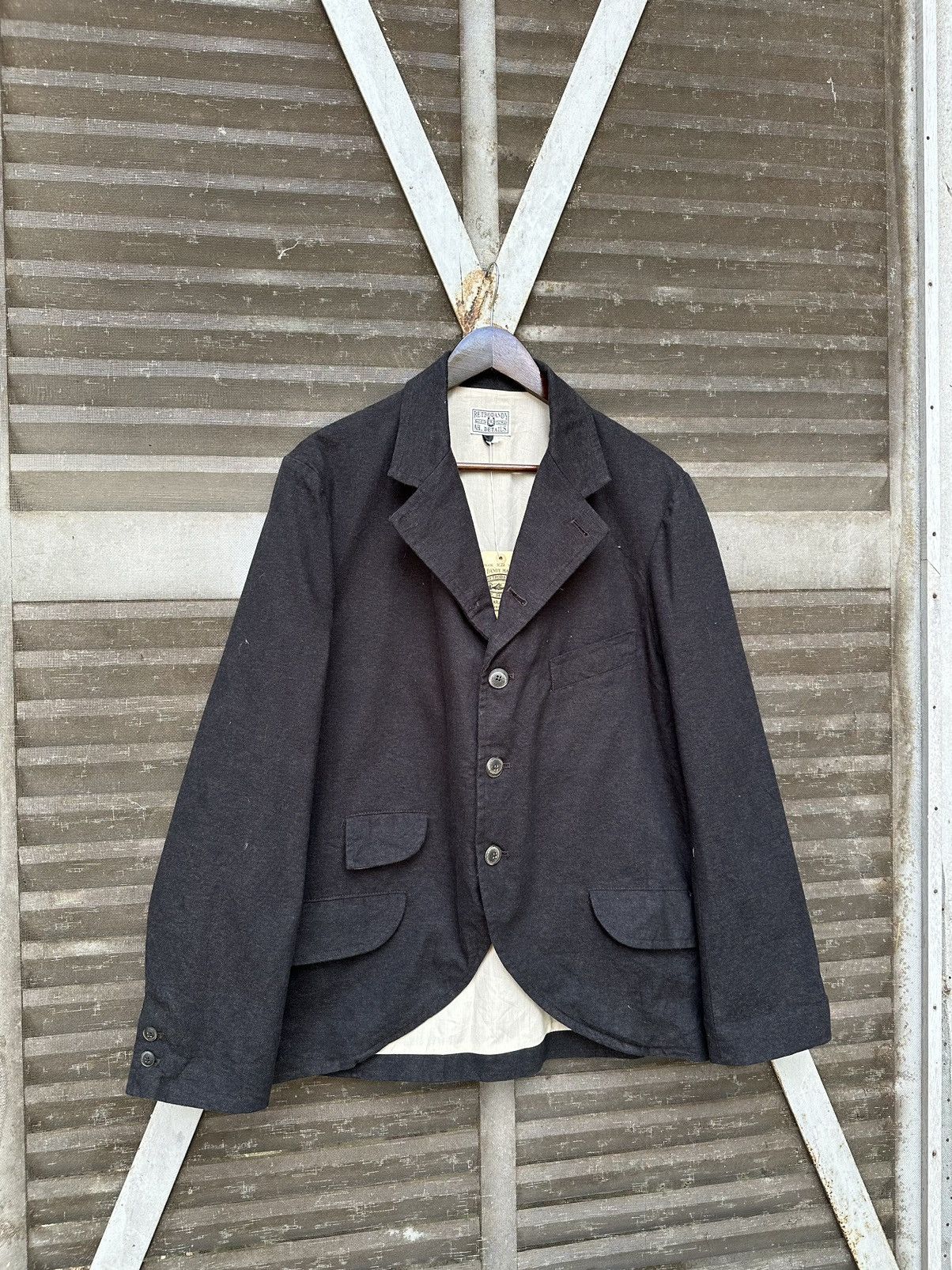 Vintage 👹RetroDandy Rare Design Wool Blazer Jacket Size US M / EU 48-50 / 2 - 2 Thumbnail