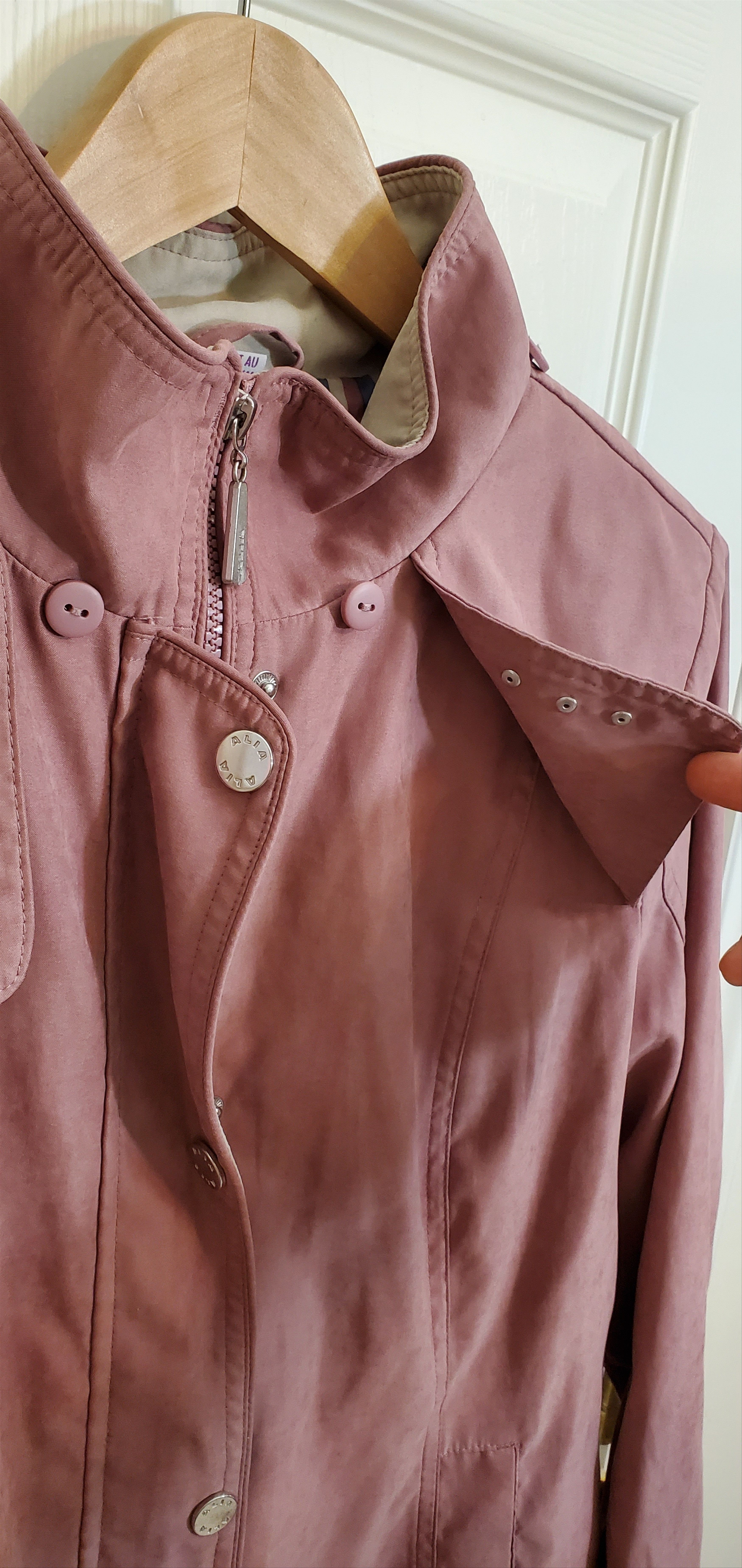 Vintage Vintage ALIA Pink Coat Lined Inside Shoulder Flap Style Size M / US 6-8 / IT 42-44 - 4 Thumbnail