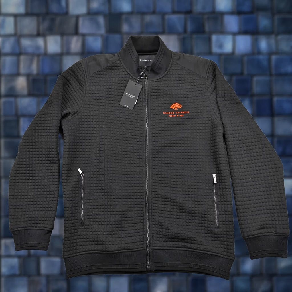 BUGATCHI BUGATCHI Jacket Mens L Black Full Zip Knit Bomber Rancho Valencia TT2450K66 Size US L / EU 52-54 / 3 - 1 Thumbnail