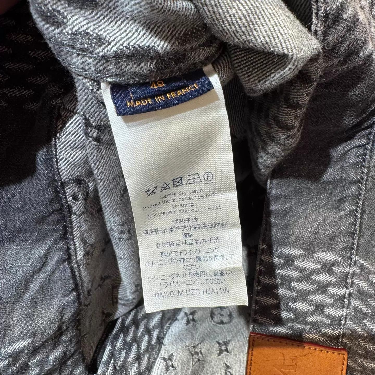 Louis Vuitton Louis Vuitton x Nigo Denim Jacket Gray 48 Size US M / EU 48-50 / 2 - 5 Thumbnail