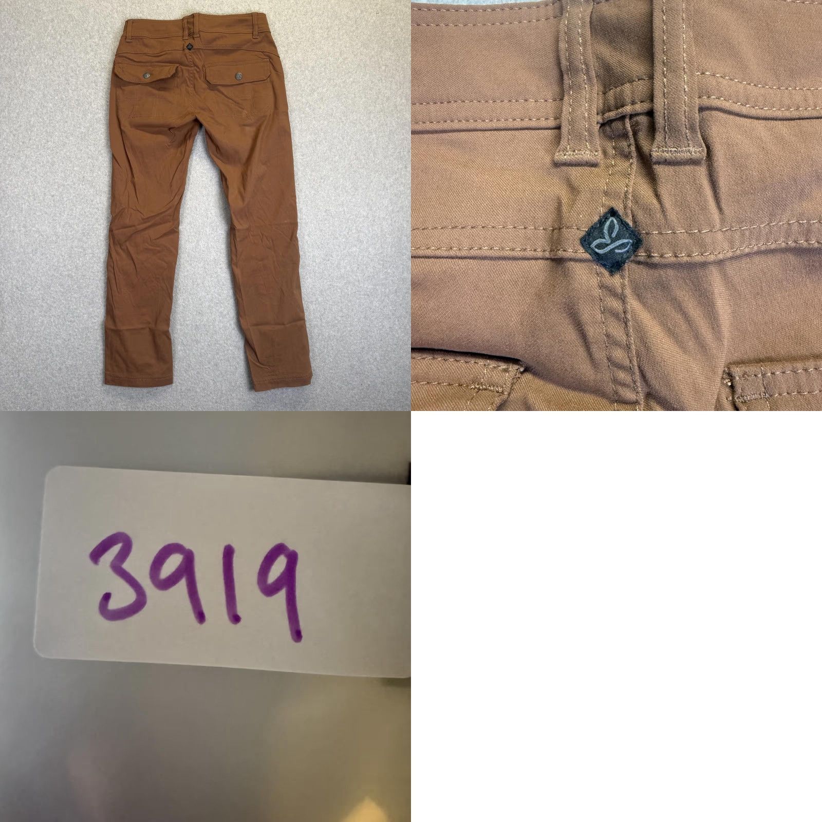 Prana prAna Women Pants 2 Brown Button Fly Pull On Ankle Length Nylon Stretch Women's Size 2 Regular Size 26" / US 2 / IT 38 - 8 Thumbnail