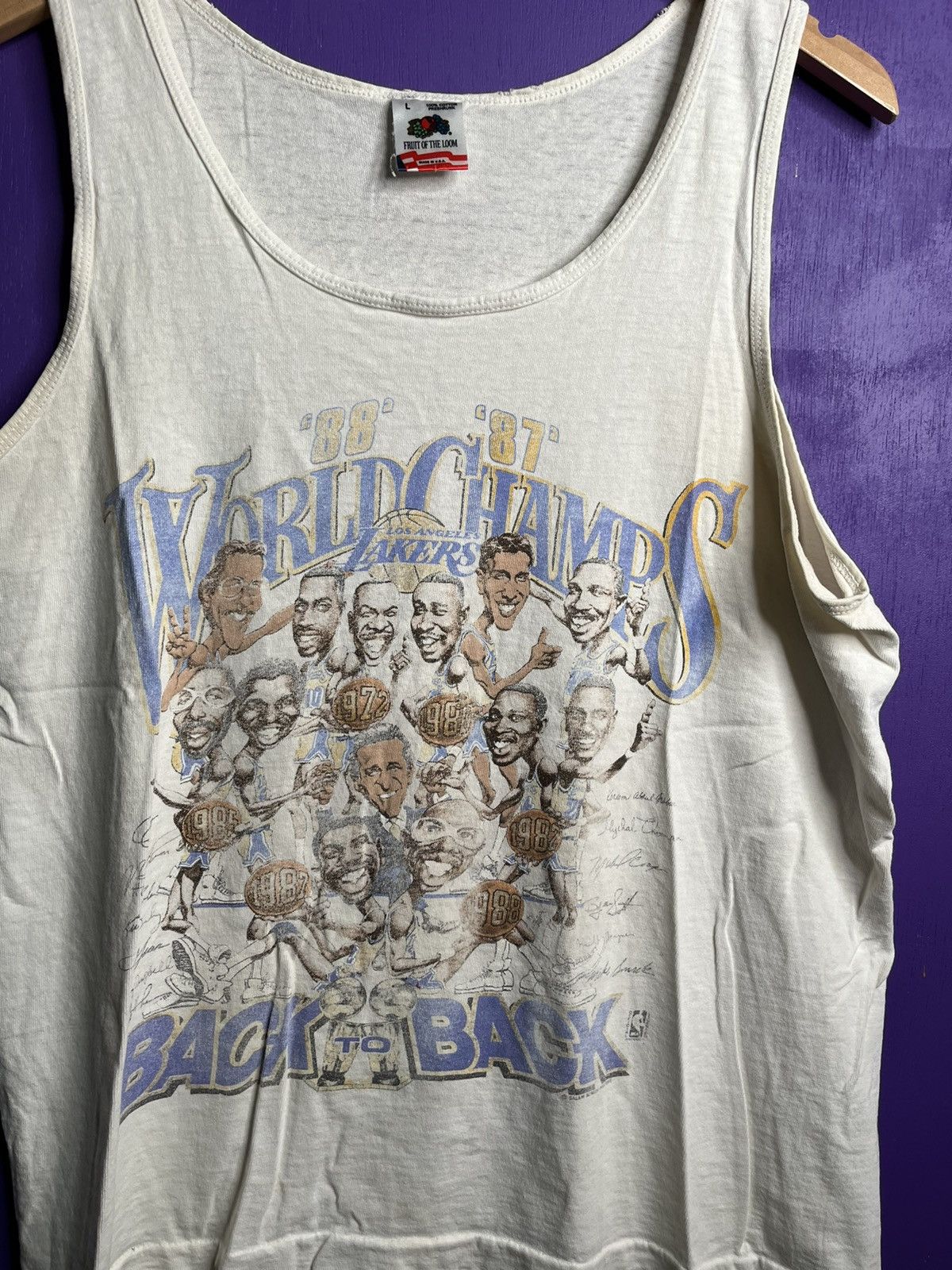 NBA × Vintage Vintage 87/88 Los Angeles lakers champions tank top Size US L / EU 52-54 / 3 - 3 Thumbnail