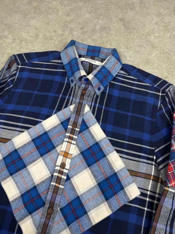 Givenchy AW2017 Givenchy Navy Checkered Shirt by Riccardo Tisci Size US M / EU 48-50 / 2 - 5 Thumbnail