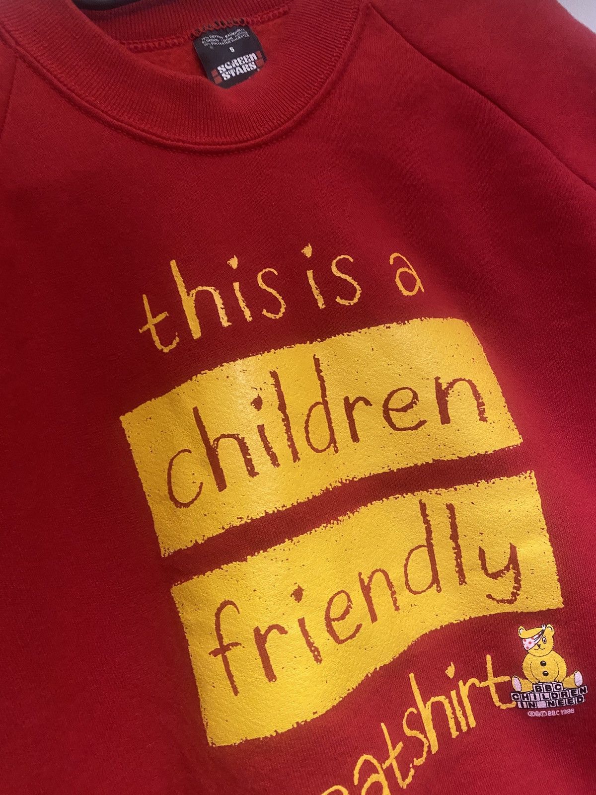 Vintage This is a children friendly sweatshirt bbc 80s Size US S / EU 44-46 / 1 - 3 Thumbnail