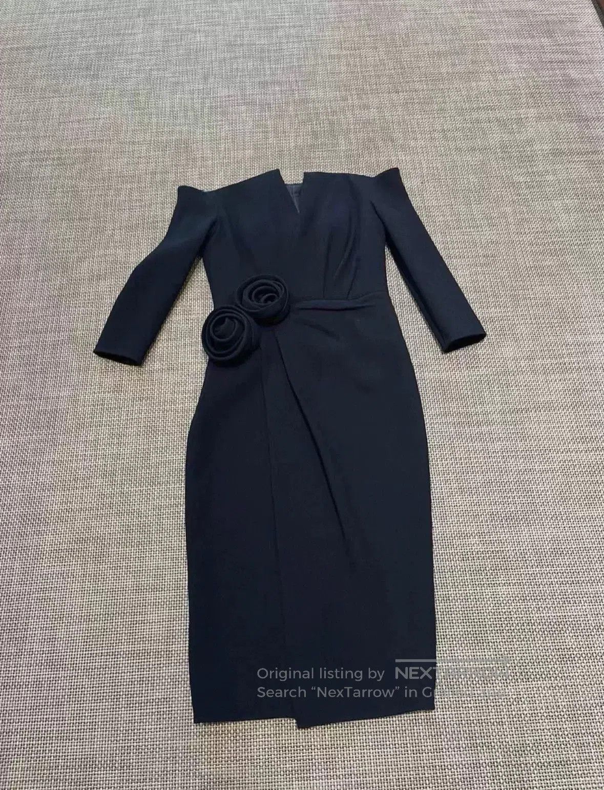 Oscar De La Renta Oscar de la Renta Black Off-Shoulder Dress. Size M / US 6-8 / IT 42-44 - 1 Thumbnail