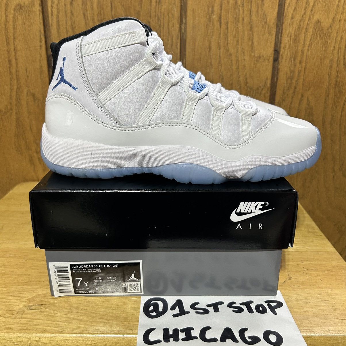 Designer × Jordan Brand × Nike Air Jordan Retro 11 Legend Blue 2024 GS Kids Size 7Y NEW Size US 7 / EU 40 - 3 Thumbnail