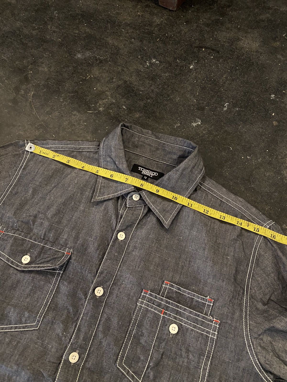 Beauty Beast × Japanese Brand × Tornado Mart Tornado Mart Japan Chambray long Shirt Size US M / EU 48-50 / 2 - 10 Thumbnail
