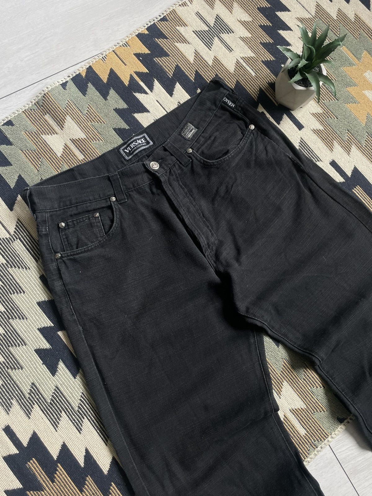 Versace × Vintage Vintage Versace Jeans Couture Logo Pants Size US 36 / EU 52 - 7 Thumbnail