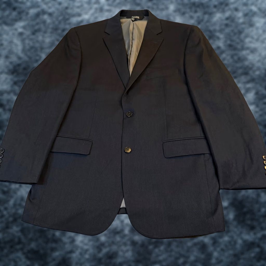 Jos. A. Bank Jos. A. Bank Traveler Collection Suit Mens 42 Regular Black Wool Two Button 36x29" Size 42R - 1 Thumbnail