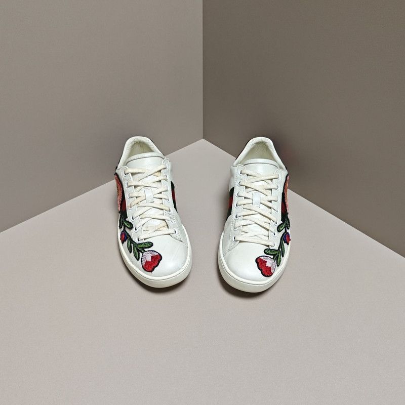 Gucci Gucci Ace Embroidered Floral Low-Top Sneakers -2508 Size US 5.5 / IT 35.5 - 2 Thumbnail