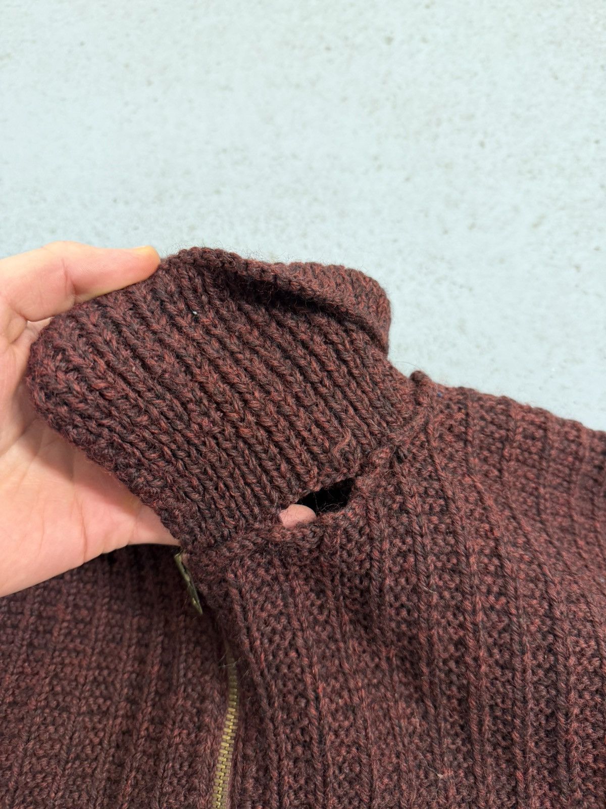 Vintage True Vintage 60s Dense Knitted Eclair Zip Sweater Size US L / EU 52-54 / 3 - 12 Thumbnail