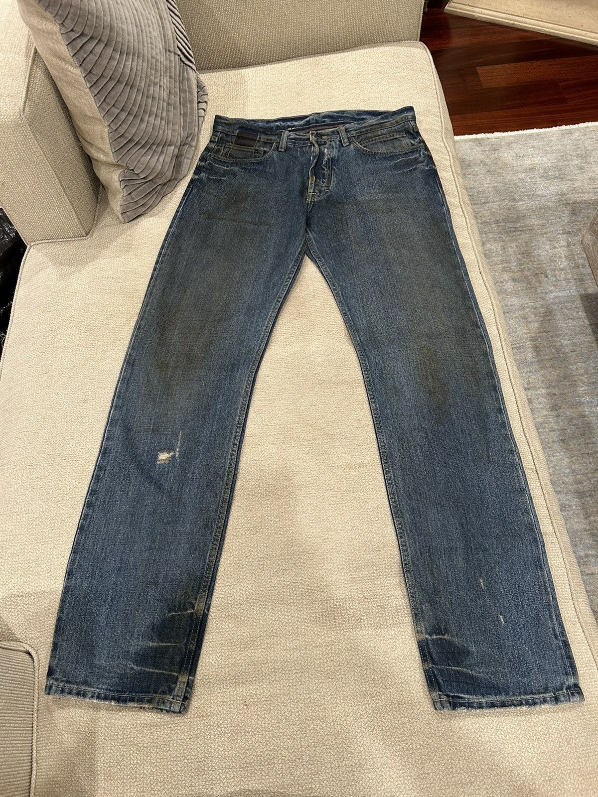 image of Rick Owens Slab Denim Stylemkd2001 in Blue, Men's (Size 34)