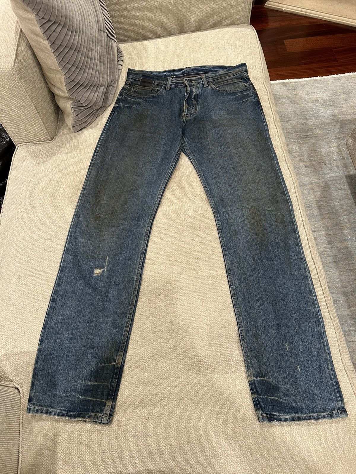 Pre-owned Rick Owens Slab Denim Stylemkd2001 In Blue