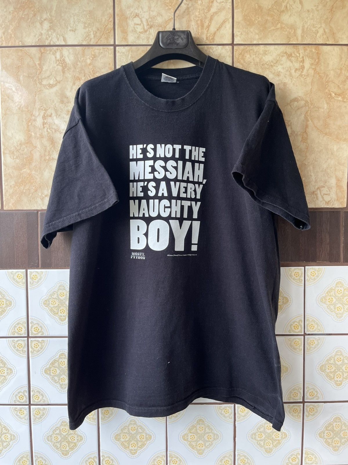Fruit Of The Loom Monty Python He’s not the Messiah vintage shirt Size US XL / EU 56 / 4 - 1 Thumbnail