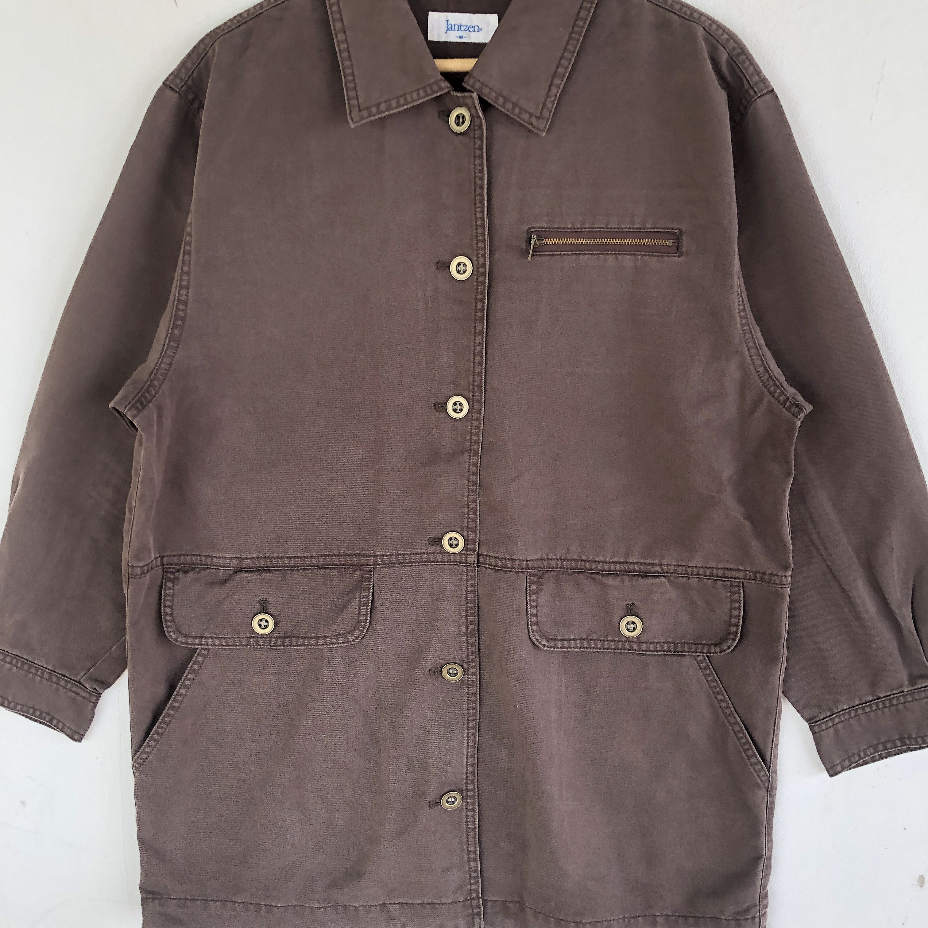 Japanese Brand Vintage Jantzen Chore Jacket Workers Multi Pocket Jackets Size US M / EU 48-50 / 2 - 5 Thumbnail