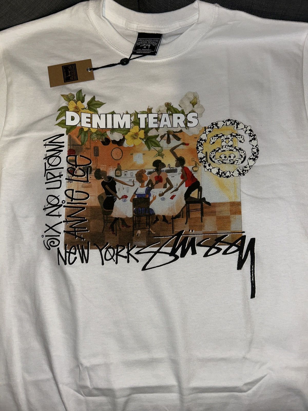 STÜSSY & DENIM TEARS ANNIE LEE TEE Denim Tears x Stussy Annie Lee Artist Tee White Men's - SS25