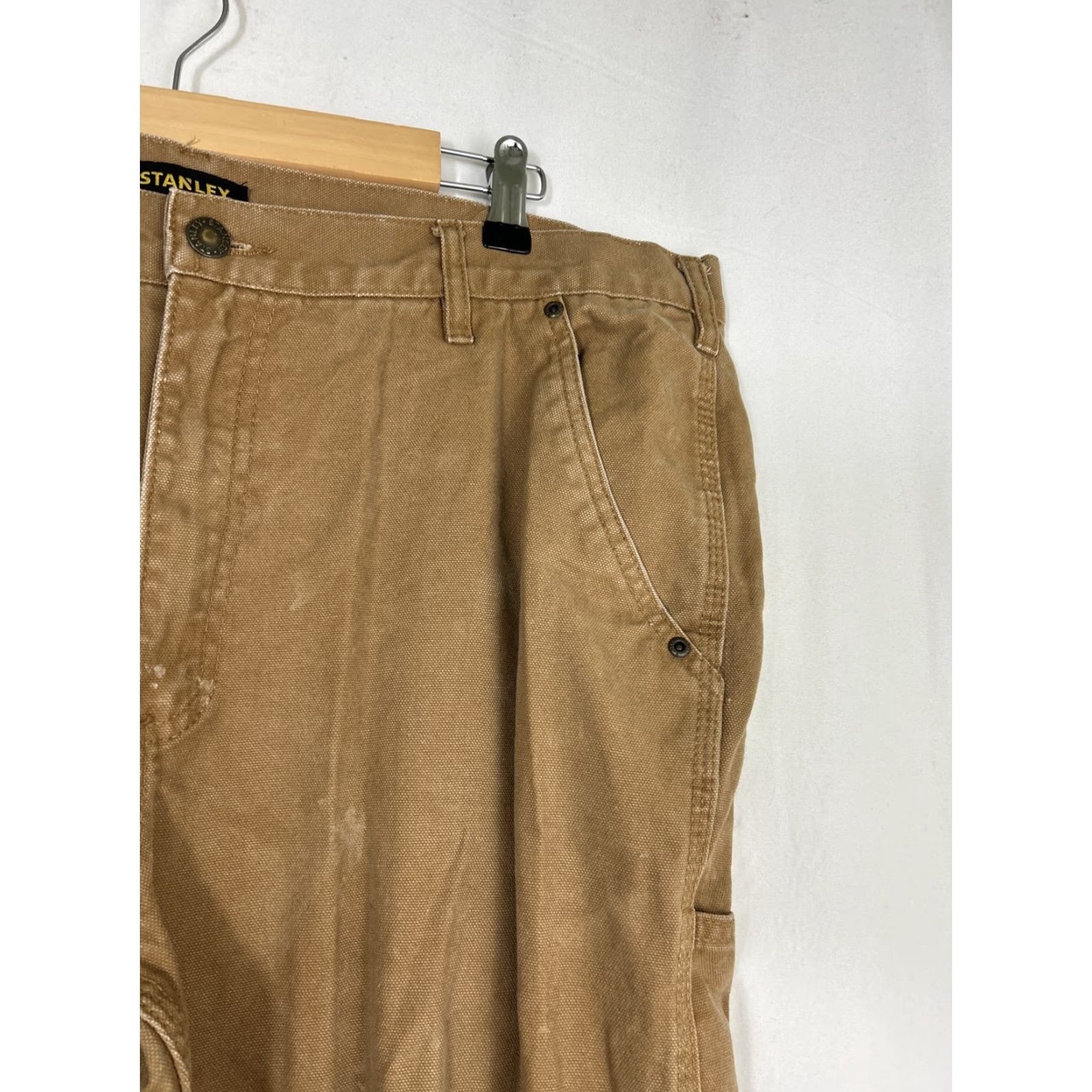 Vintage VINTAGE Stanley Mens 38x30 Duck Brown Carpenter Utility Pants 100% Cotton Stains Brown 38 30 Mens Pants Carpenter Cotton Stains Duck Brown Stanley Size US 38 / EU 54 - 5 Thumbnail
