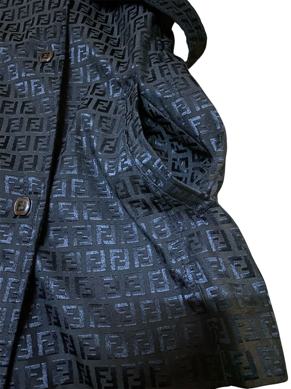 Fendi Fendi Monogram Pattern FF Logo Belted Jacquard Trench Coat Size S / US 4 / IT 40 - 7 Thumbnail