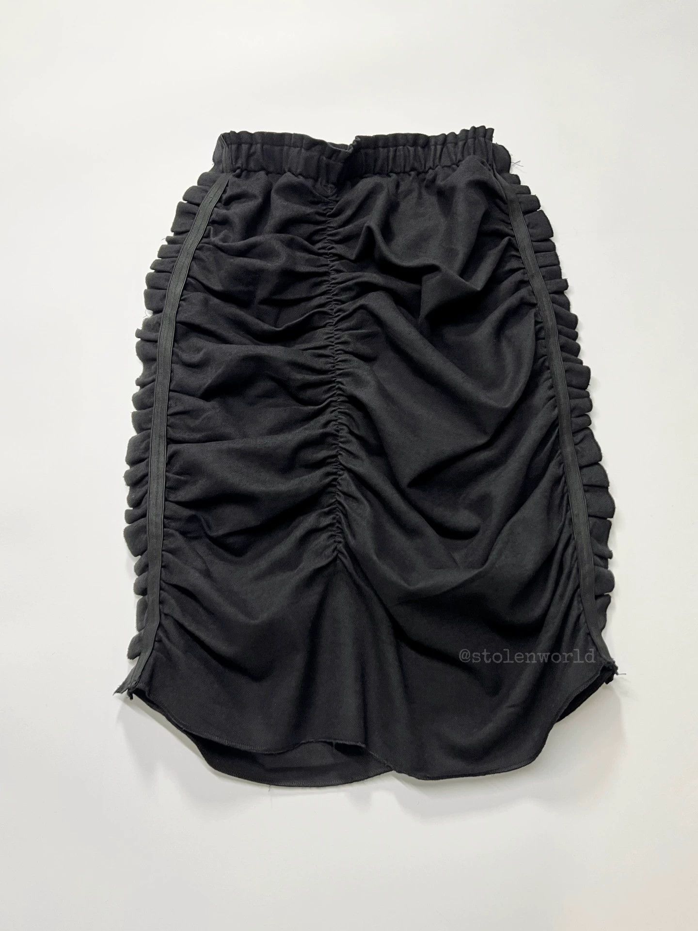 Comme des Garcons CDG Tricot Irregular Pleated Wool-Cotton Skirt Size 27" / US 4 / IT 40 - 4 Thumbnail