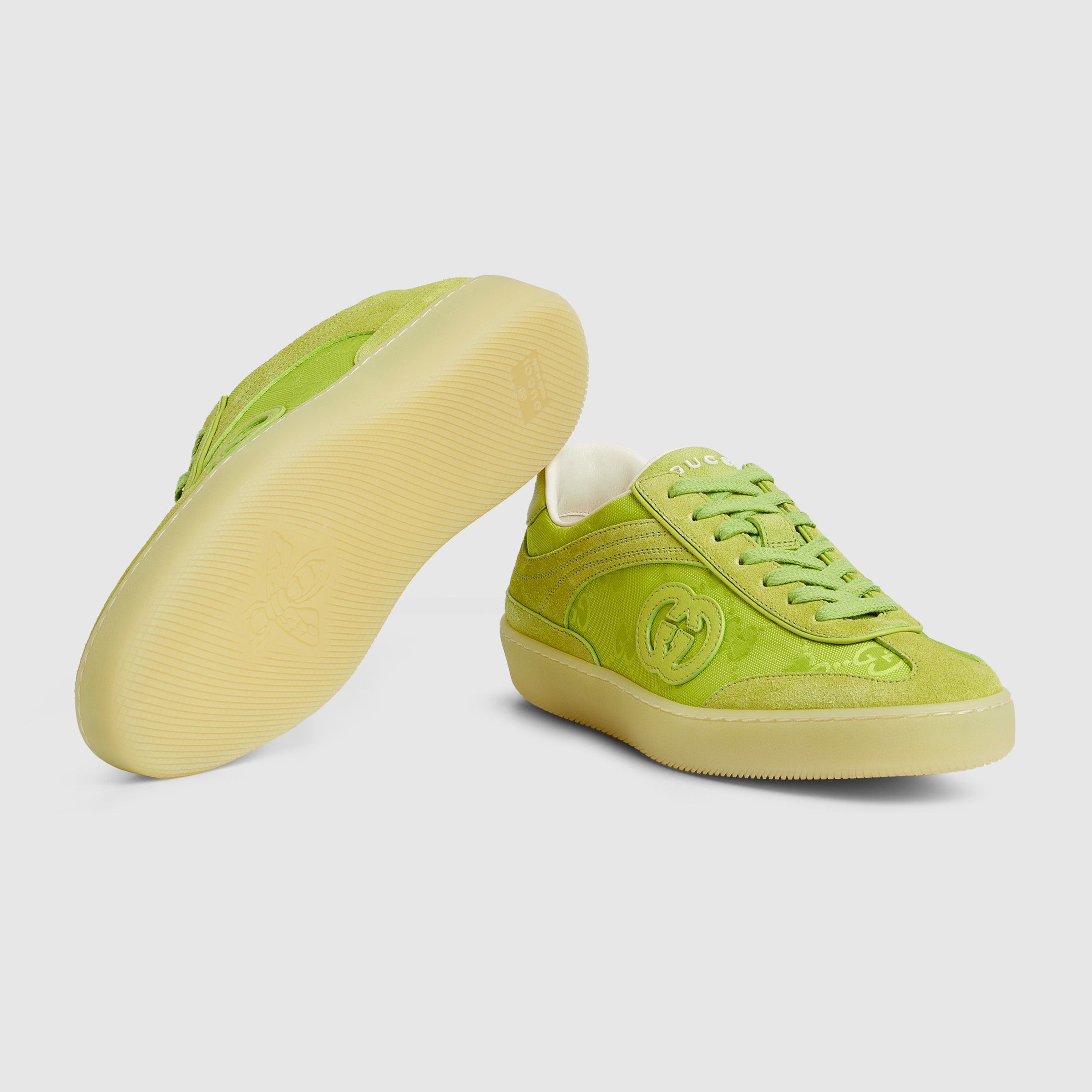 Gucci oc11z0226 Women's G75 sneaker In Acid Green Size US 11 / IT 41 - 6 Thumbnail
