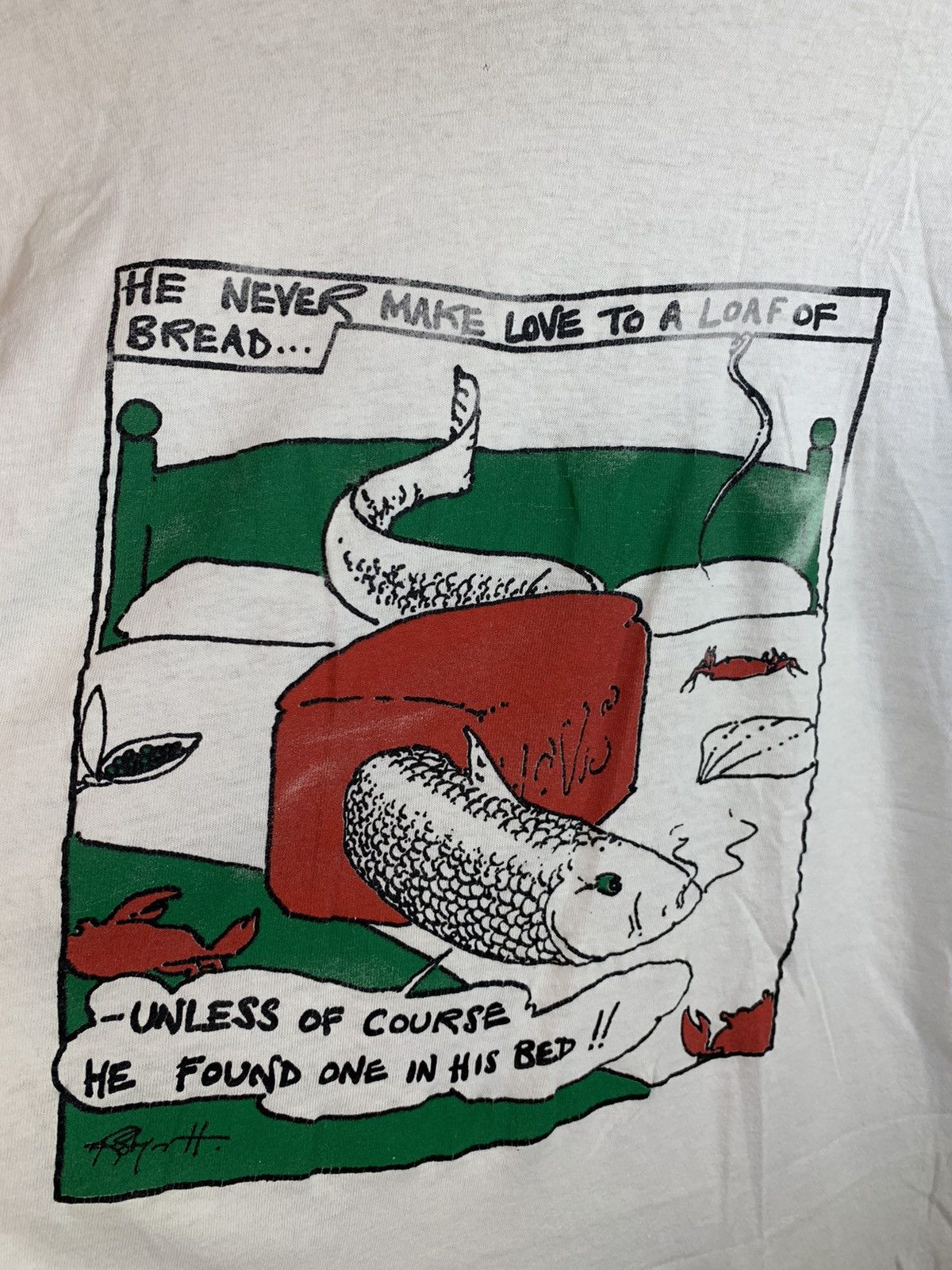 Band Tees × Vintage *RARE* Vintage 80s Robyn Hitchcock & The Egyptians Art Shirt Size US XL / EU 56 / 4 - 2 Thumbnail