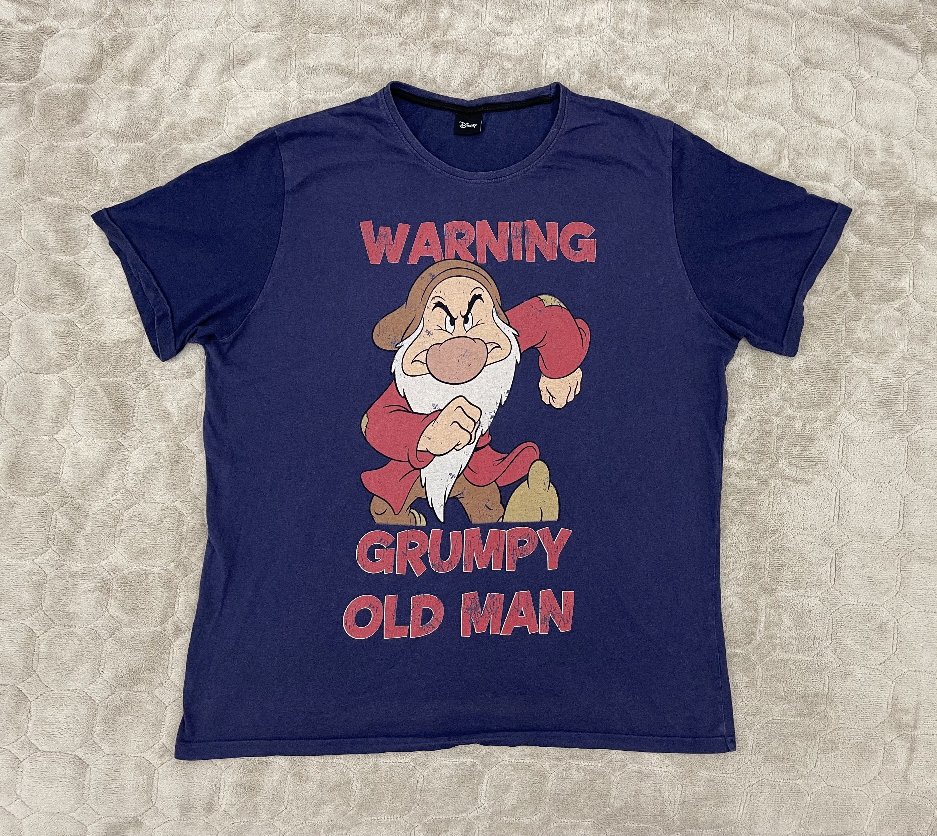 Disney × Vintage WARNING GRUMPY OLD MAN Vintage Humor T-Shirts Size US XXL / EU 58 / 5 - 1 Thumbnail