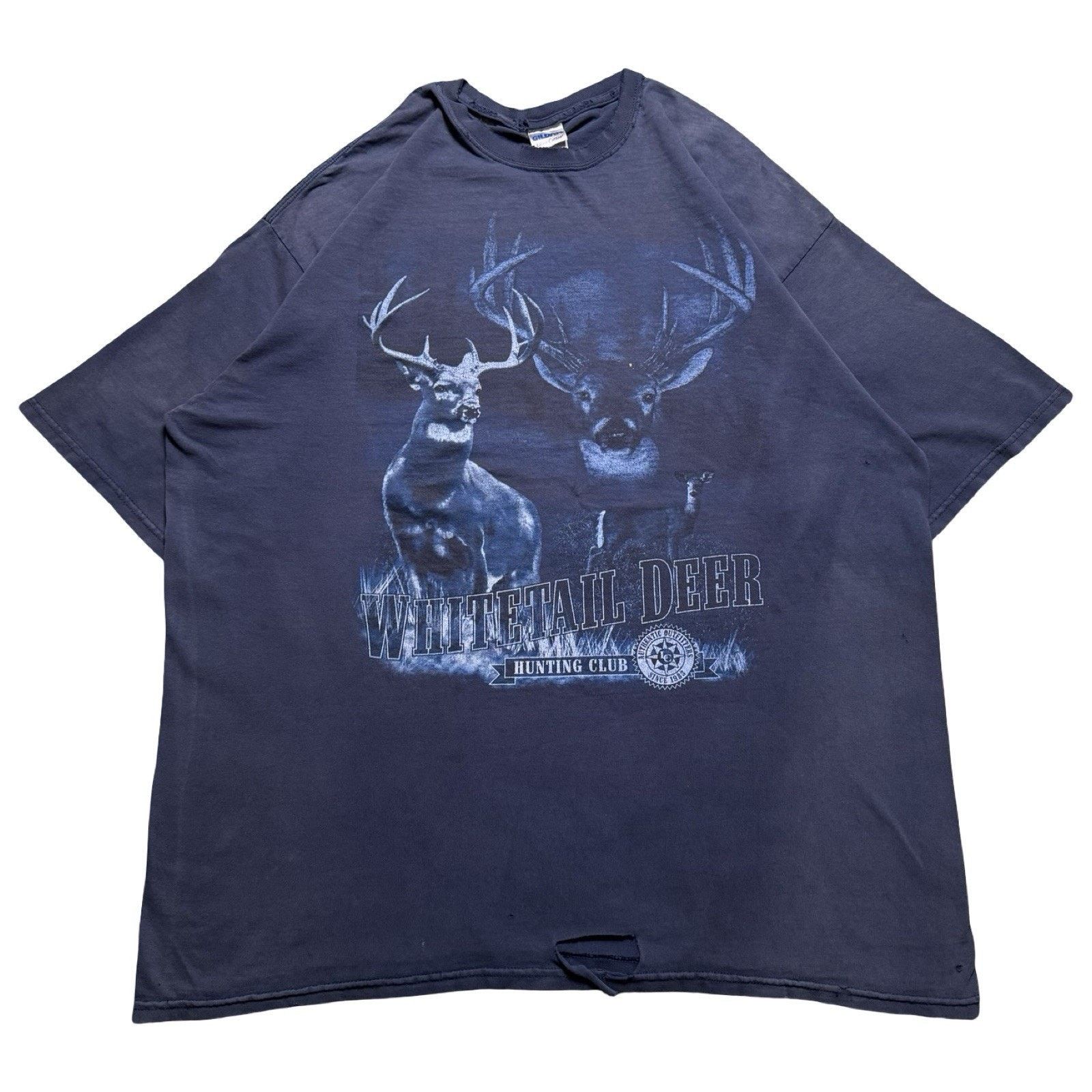 Vintage Vintage Whitetail Deer Hunting Thrashed Faded T Shirt 2XL Size US XXL / EU 58 / 5 - 1 Thumbnail