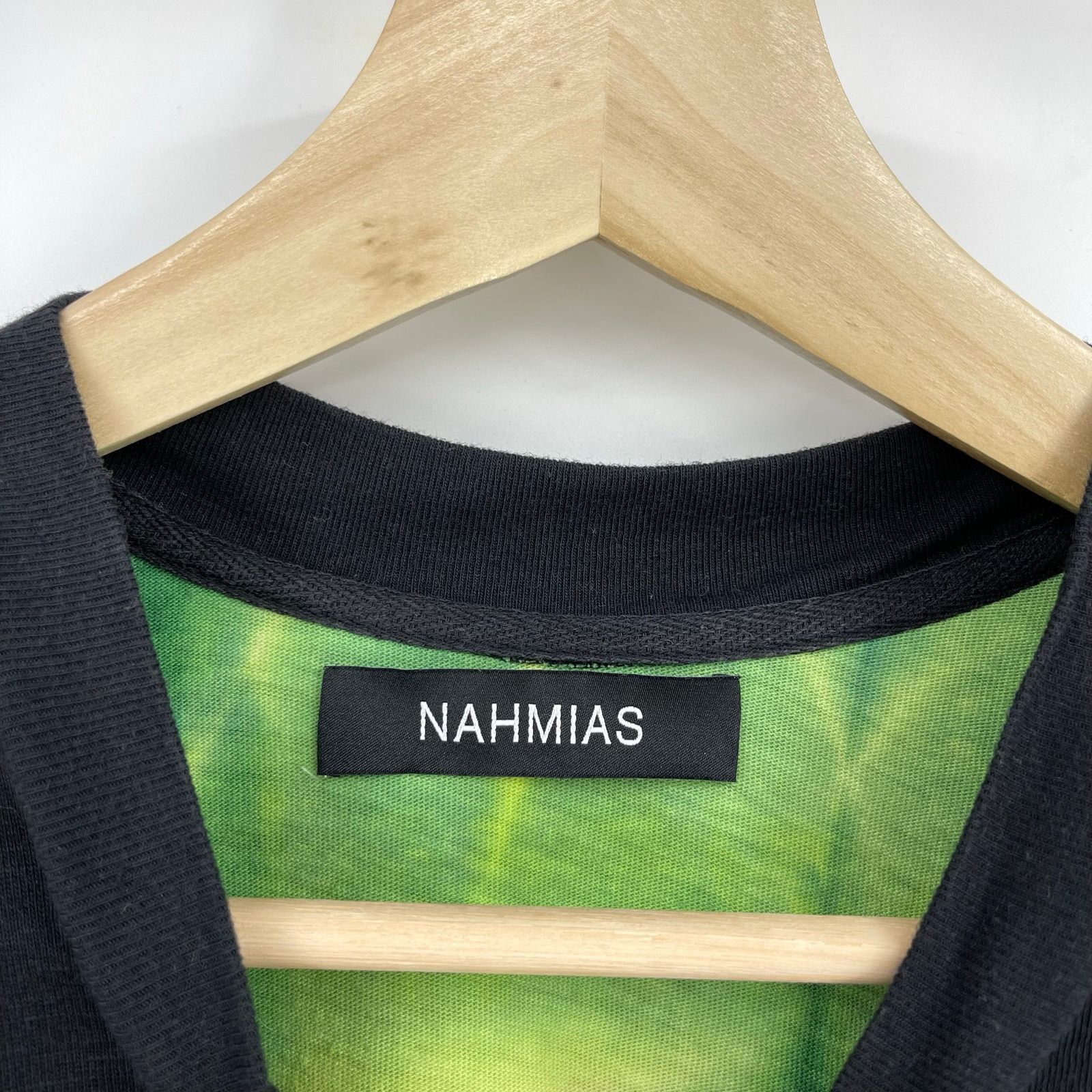 Nahmias Nahmias | Black Green Tie Dye Double Layered T-Shirt S Size US S / EU 44-46 / 1 - 5 Thumbnail