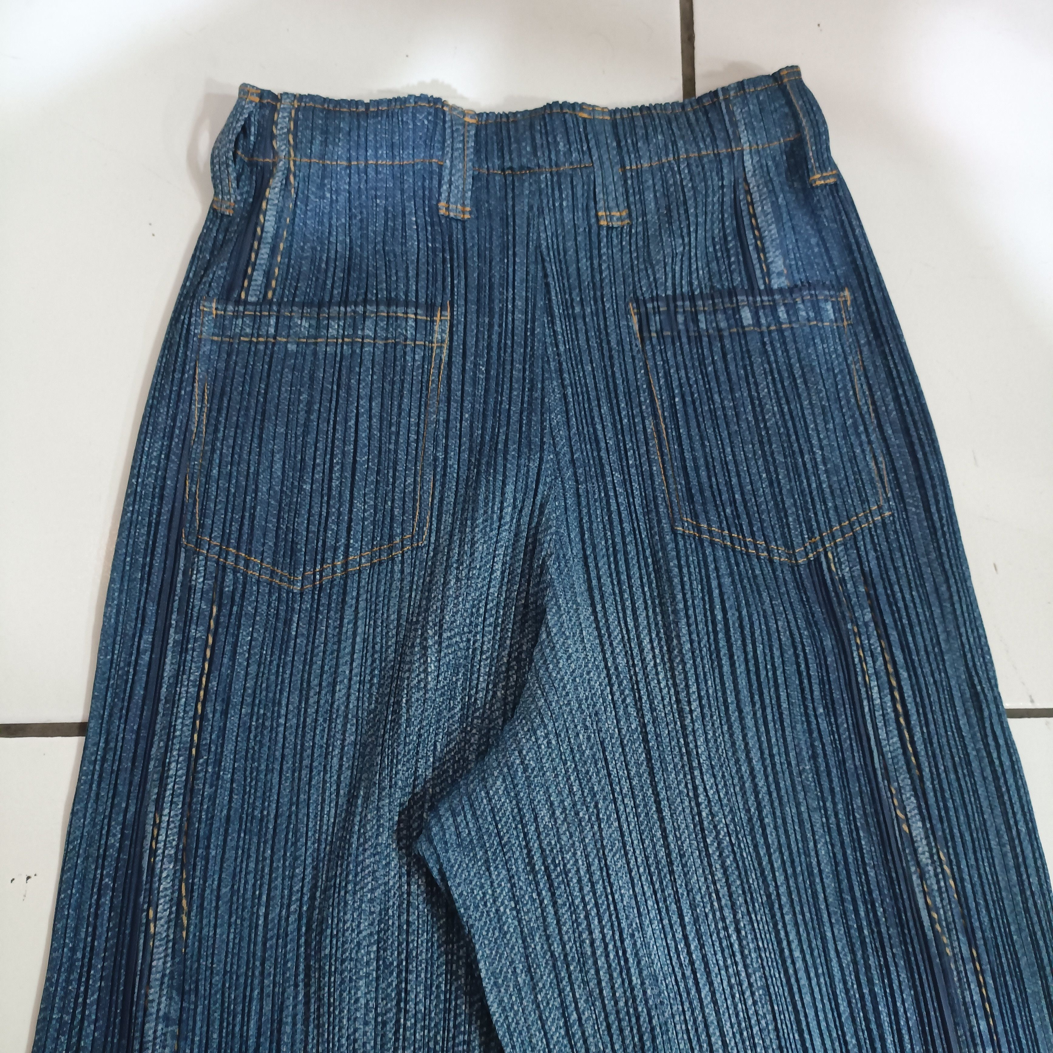 Pleats Please Issey Miyake Pleats Please Denim Flared Splatter Printed Size 29" - 3 Thumbnail