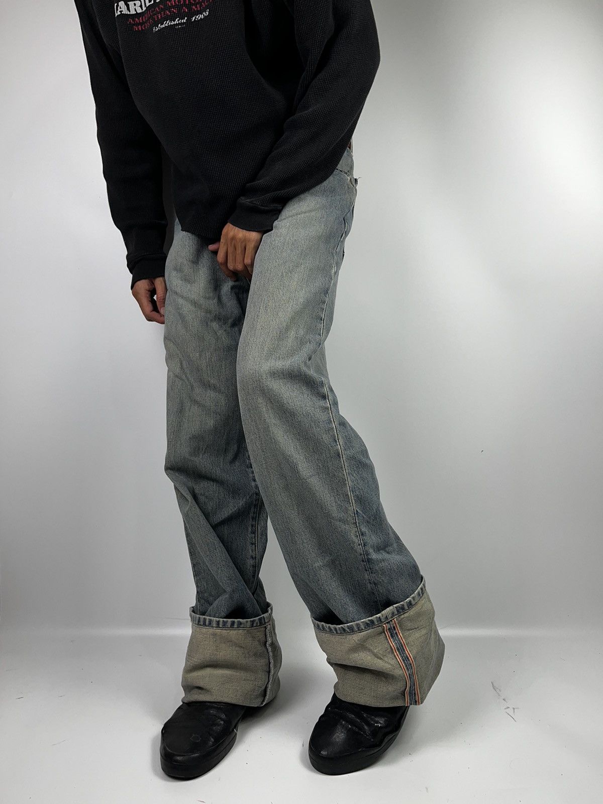 Wrangler vintage wrangler selvedge repro jeans pant loose baggy Size US 32 / EU 48 - 3 Thumbnail