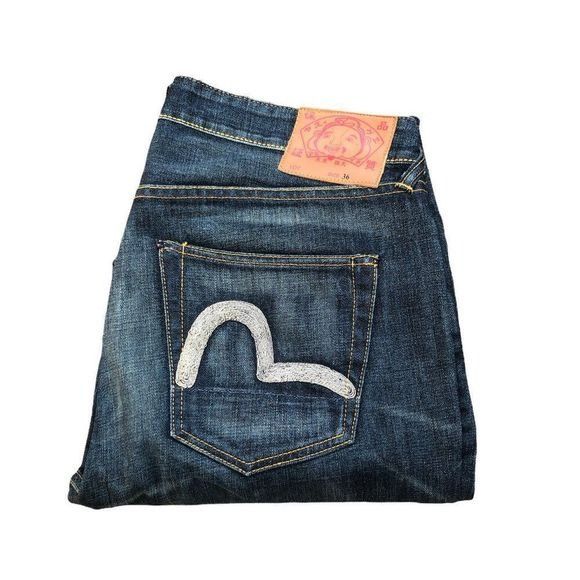 Evisu RARE Evisu Curved Leg Embroidered Jeans Size 36 Blue Size US 36 / EU 52 - 3 Thumbnail