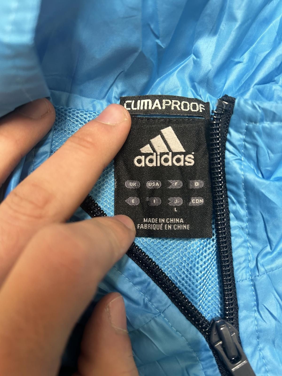 Adidas Adidas ClimaProof Lightweight Jacket - Sky Blue Size US L / EU 52-54 / 3 - 3 Thumbnail