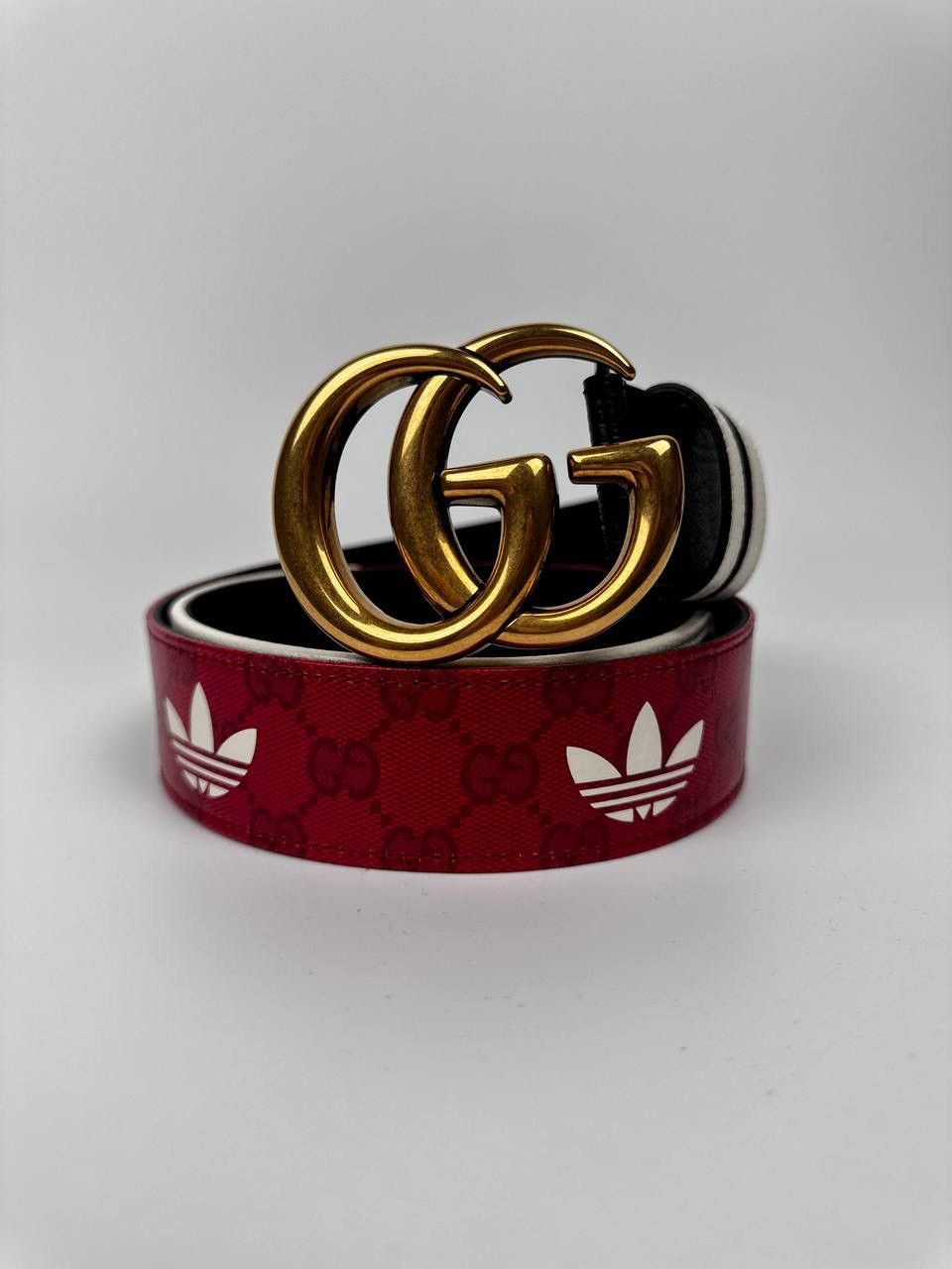 Gucci Gucci Adidas GG Monogram leather belt Size 34 - 1 Thumbnail