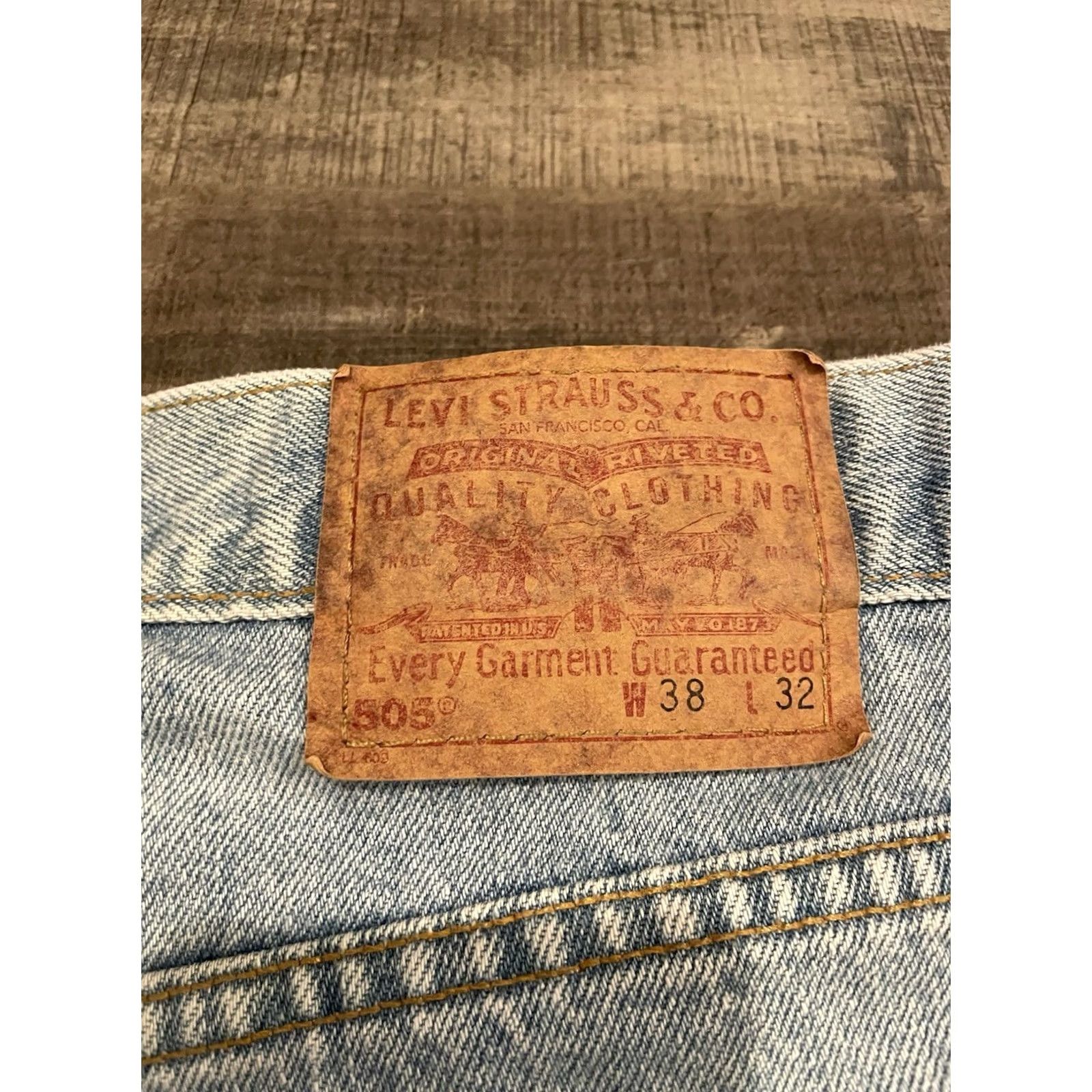 Levi's VINTAGE Levi's 505 Jeans Regular Men 38x31 Blue Distressed USA Straight F503 Size US 38 / EU 54 - 4 Thumbnail