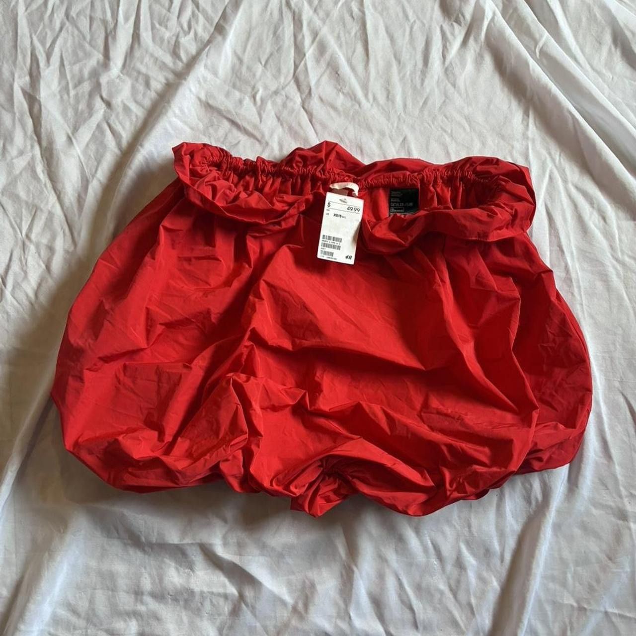 H&M H&M Drawstring Balloon Bubble Mini Skirt Size 30" / US 8 / IT 44 - 1 Thumbnail