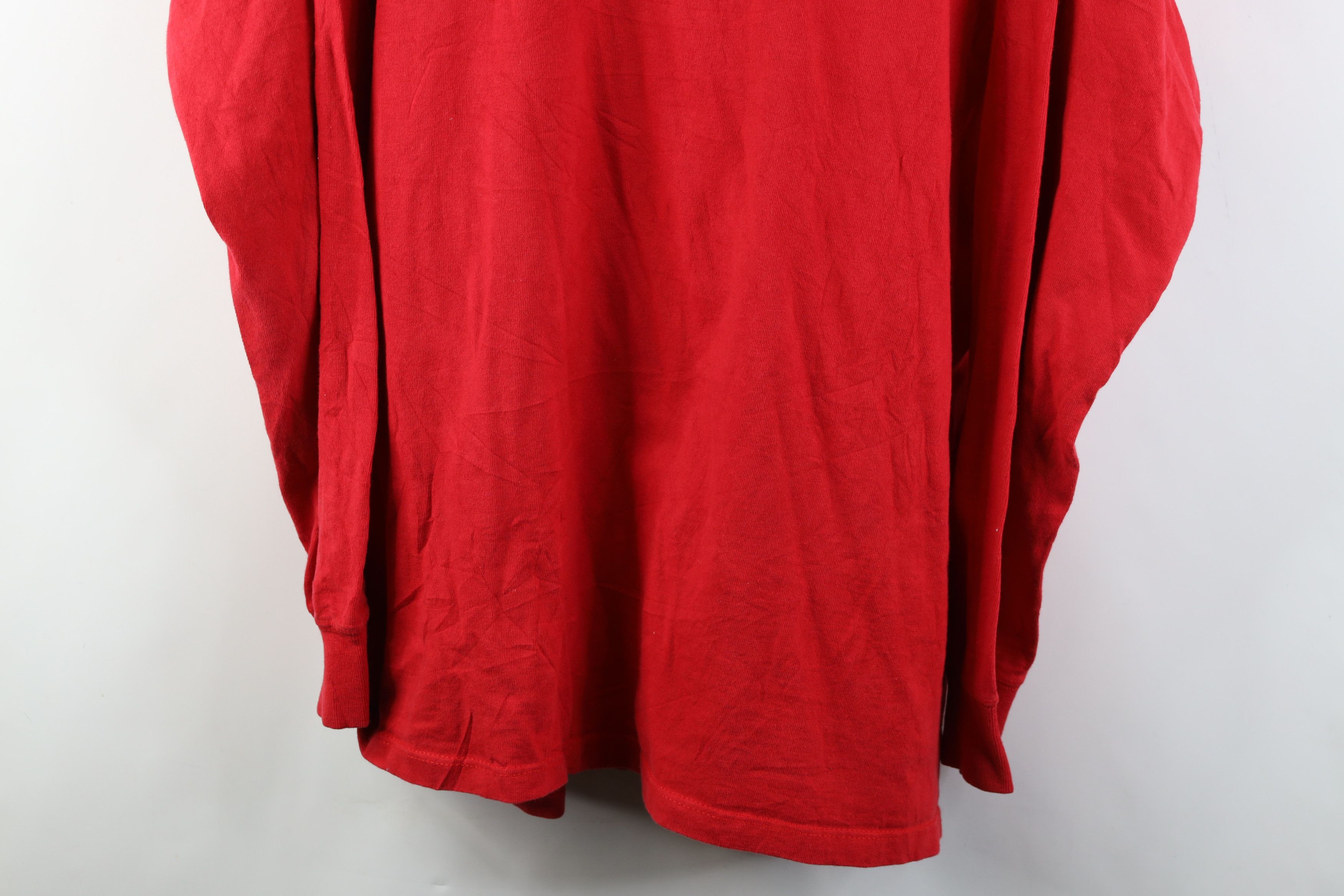 Adidas Vintage 90s Adidas Nebraska Mock Neck Long Sleeve T-Shirt Size US XL / EU 56 / 4 - 3 Thumbnail