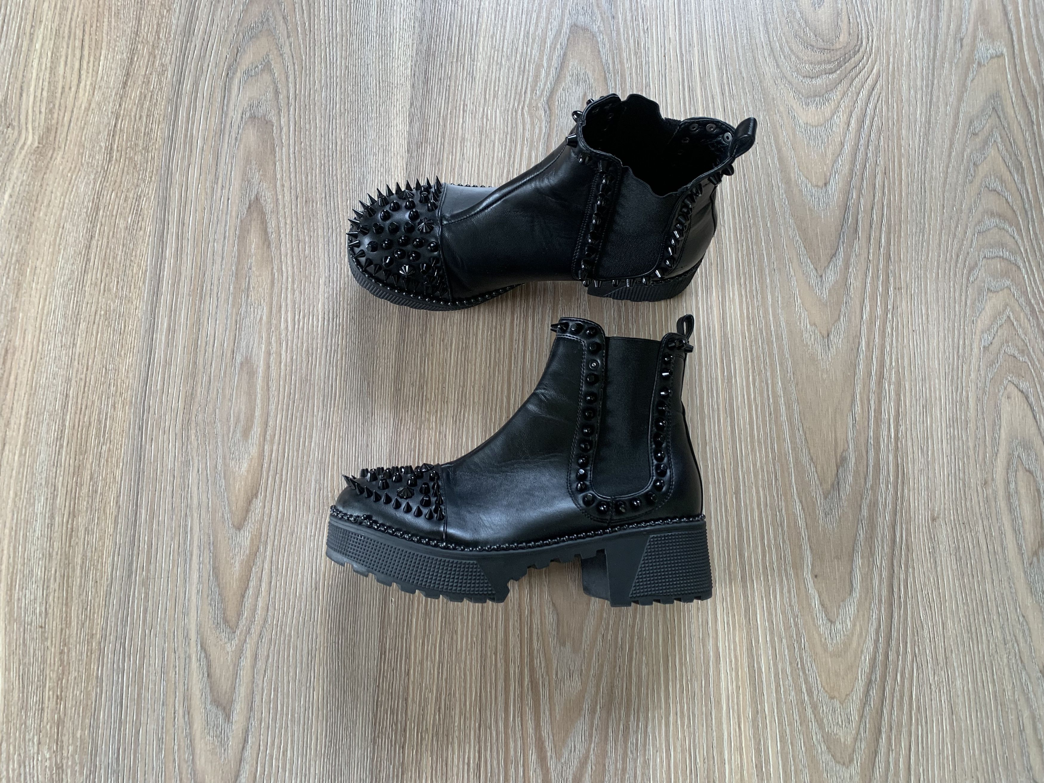 Other Womens Spiky Studded Ankle Boots Goth Punk Shoes Size US 8 / IT 38 - 1 Thumbnail