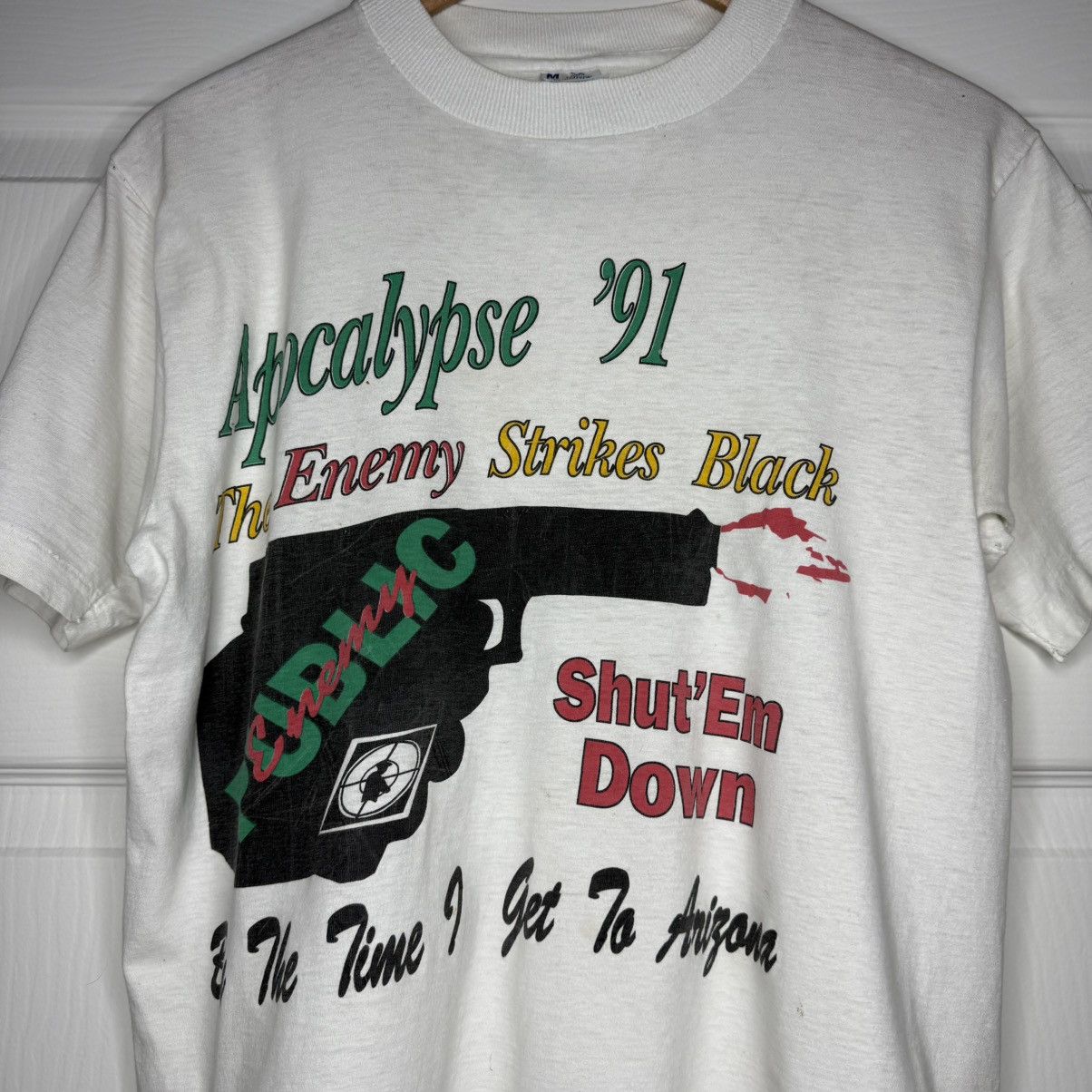 Vintage Vintage Single Stitch Public Enemy Apocalypse Sz S Size US S / EU 44-46 / 1 - 4 Thumbnail
