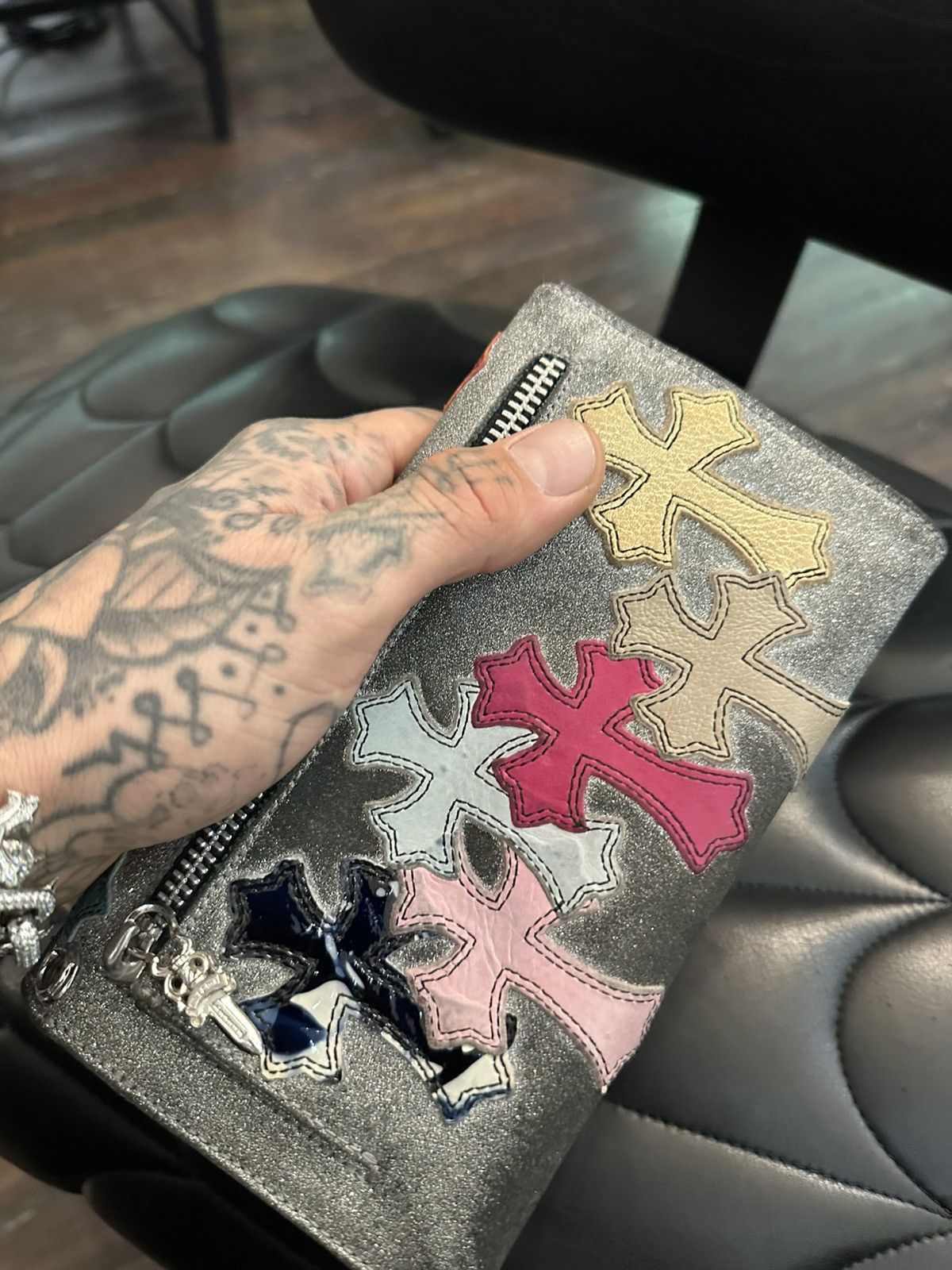 Chrome Hearts Chrome Hearts 1/1 GLITTER CROSS PATCH WALLET Size ONE SIZE - 13 Thumbnail