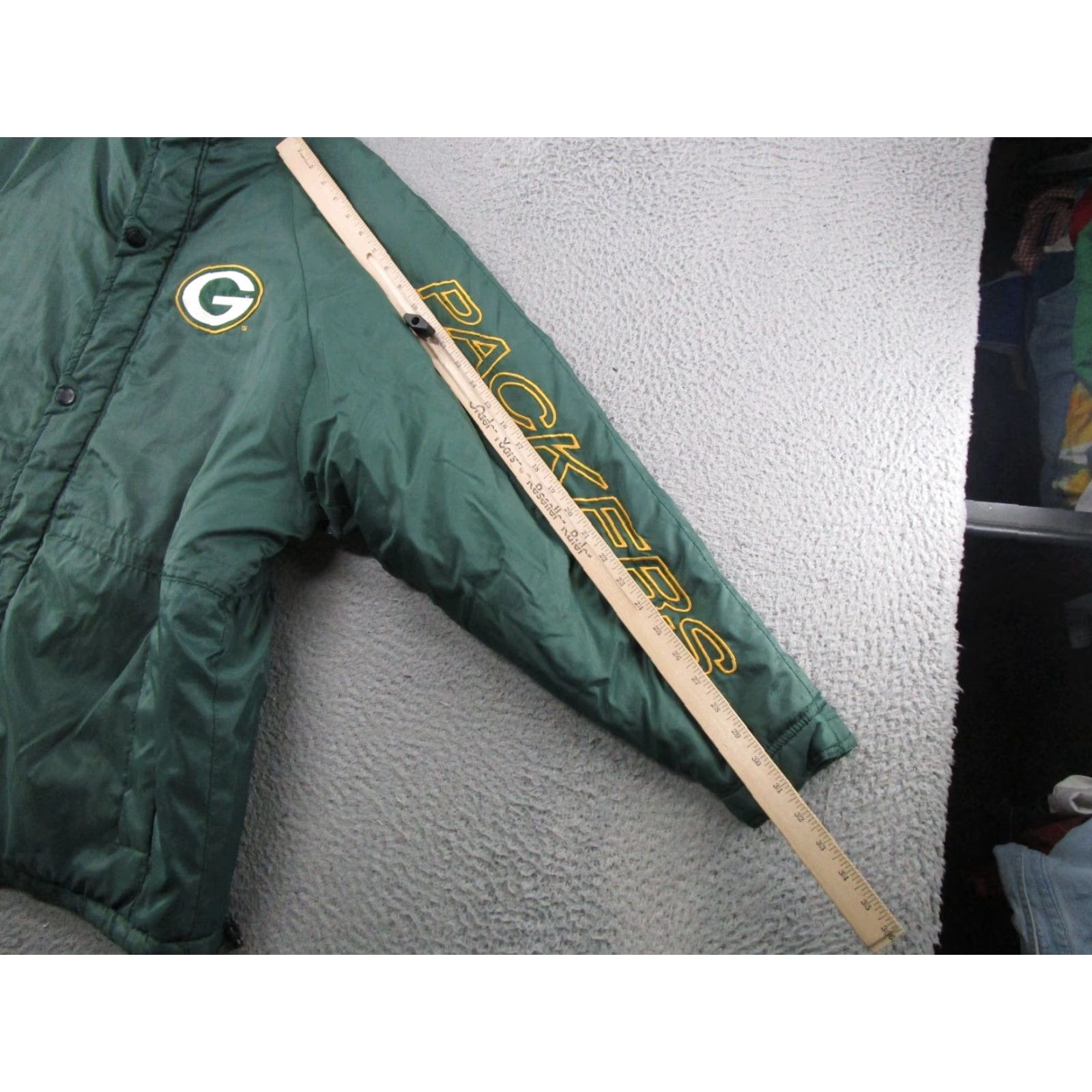NFL Mirage Green Bay Packers Jacket Puffer NFL Zip Up Long Vintage 90s Mens Size L Green Logo Football NFC Casual Regular Zip Up Jacket Size US L / EU 52-54 / 3 - 7 Thumbnail
