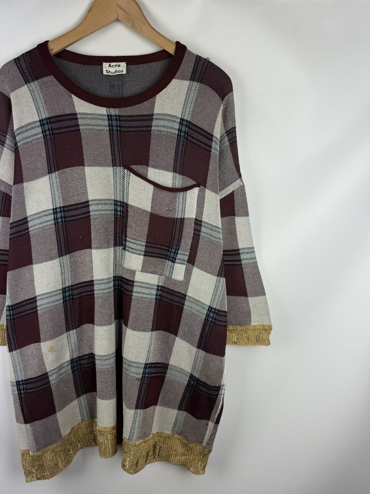 Acne Studios Acne Studios Beah Check SS17 Ladies Oversized Sweater Dress Size XS / US 0-2 / IT 36-38 - 3 Thumbnail