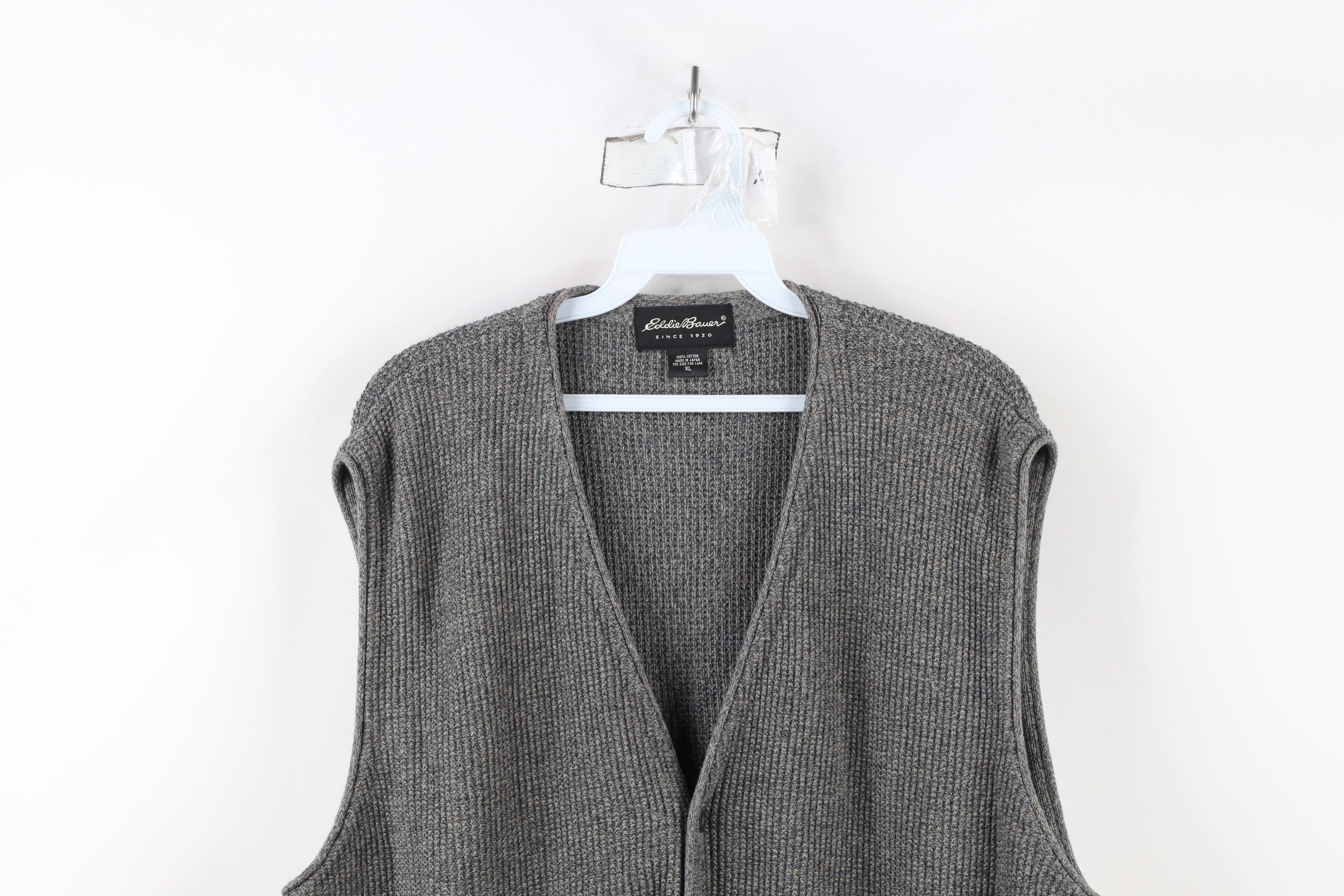 Eddie Bauer × Vintage Vintage 90s Eddie Bauer Knit Cardigan Sweater Vest Japan Size US XL / EU 56 / 4 - 2 Thumbnail