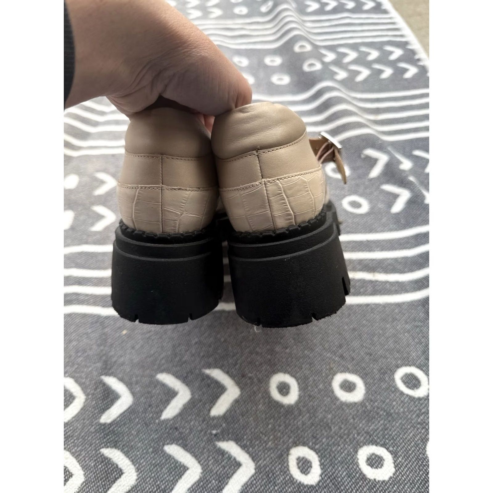 Free People Free People Stella Mary Jane Platform Pump Heel Womens Afterglow 11 Leather Buckle Ankle Strap Block Mid 2-2.9in - NWOT Size US 11 / IT 41 - 6 Thumbnail