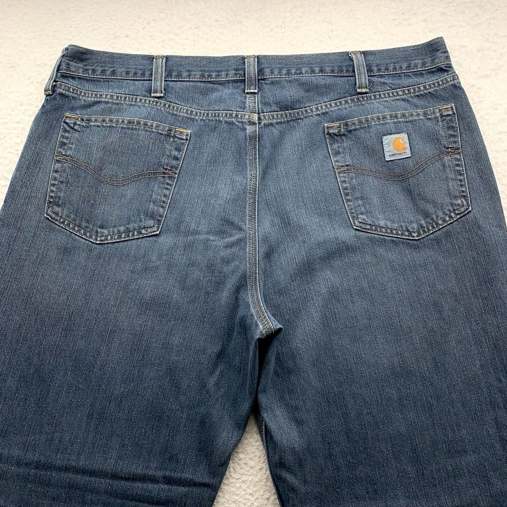 Carhartt Carhartt Mens Jeans Relaxed Fit Blue Denim 43x32 (Tag 42x32) 101483-968 Size US 43 - 5 Thumbnail